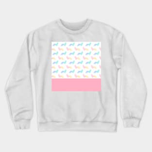 Corgi Pastel Silhouettes Pattern Small Crewneck Sweatshirt